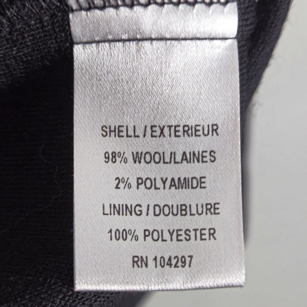 Milly Wool Dress Black Sleeveless Wool Size L Elegant Minimalism - Picture 9 of 10